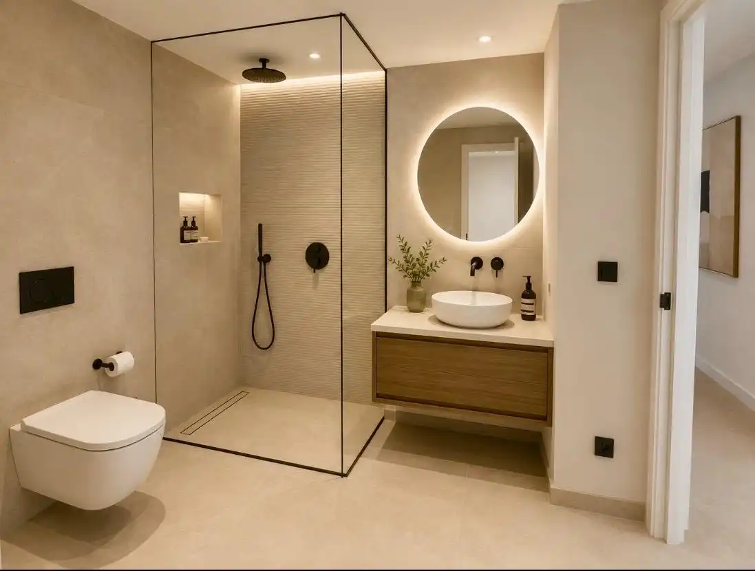 Badezimmer von Maisonette zum Verkauf in Calvià mit Klimaanlage, Heizung und Privatgarten
