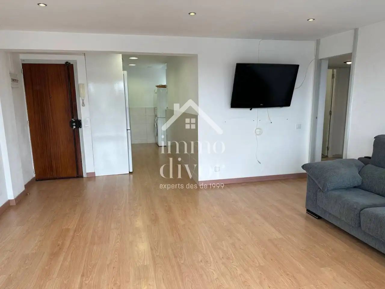 Sala de estar de Piso en venta en Sant Andreu de Llavaneres con Parquet, Terraza y Amueblado
