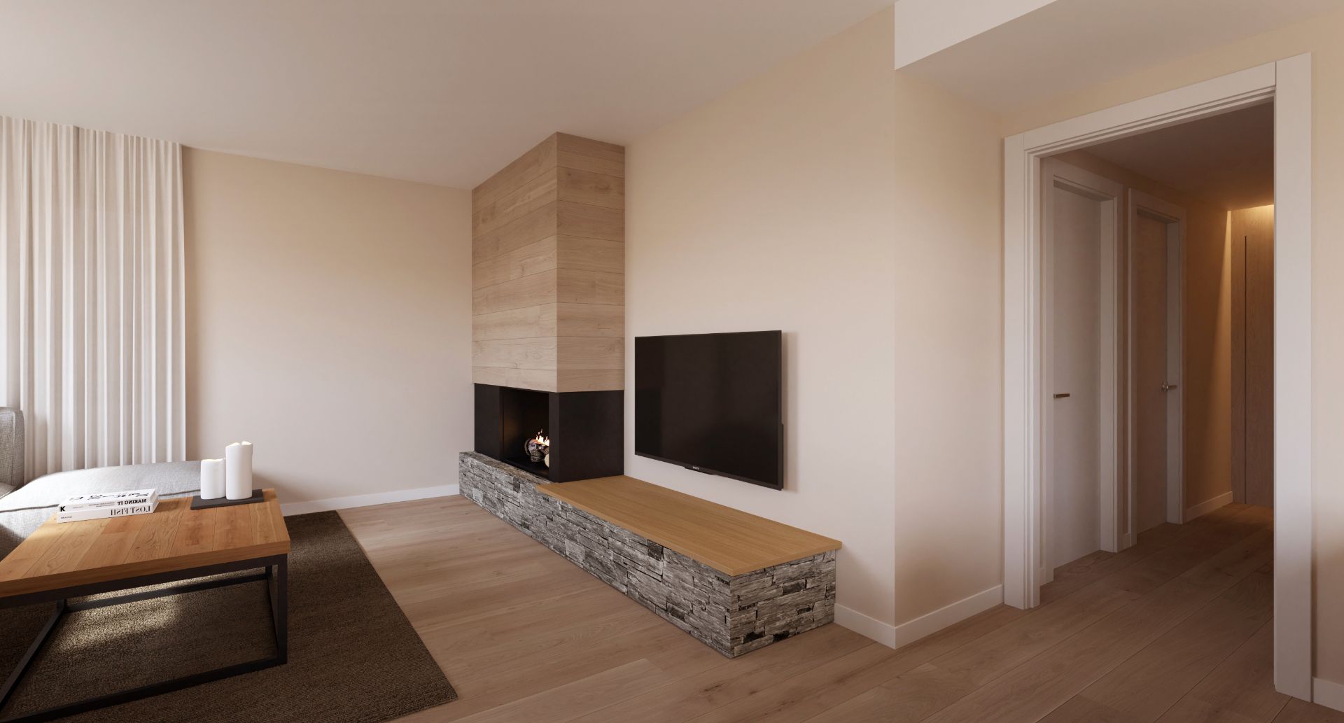 Living room of Flat for sale in Bossòst  with Air Conditioner, Heating and Parquet flooring