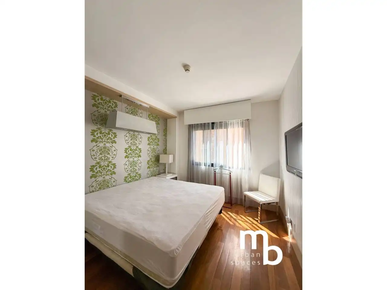 Schlafzimmer von Wohnung zur Miete in Madrid mit Klimaanlage und Möbliert