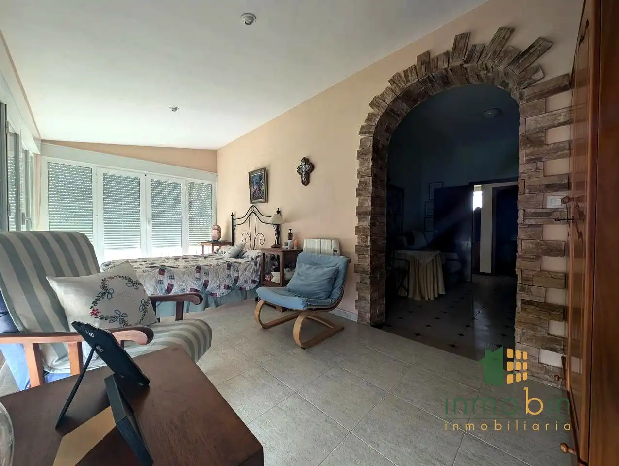Sala de estar de Finca rústica en venta en Don Benito con Jardín privado y Piscina
