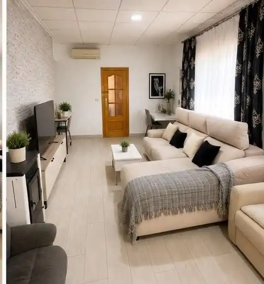 Sala de estar de Casa adosada en venta en Lorca con Aire acondicionado, Terraza y Trastero