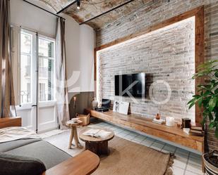Sala d'estar de Apartament de lloguer en  Barcelona Capital amb Aire condicionat, Calefacció i Moblat
