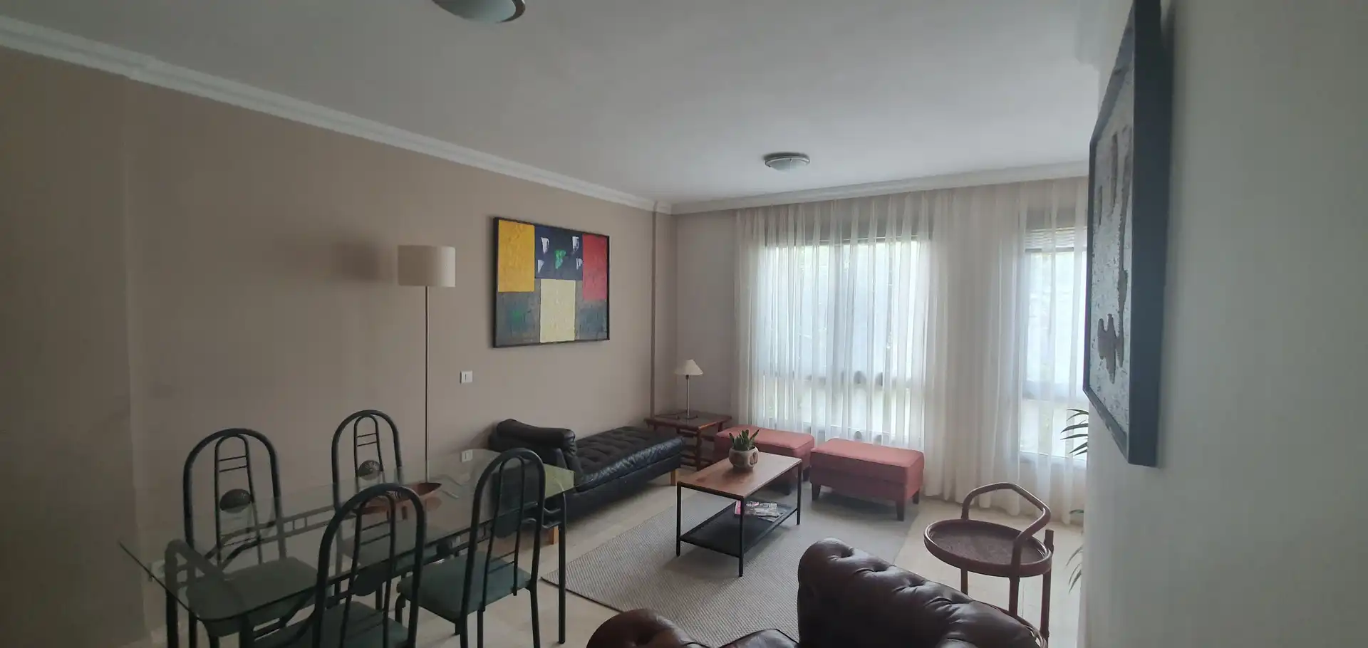 Living room of Flat for rent in Santa Cruz de Tenerife  with Private garden, Parquet flooring and Terrace