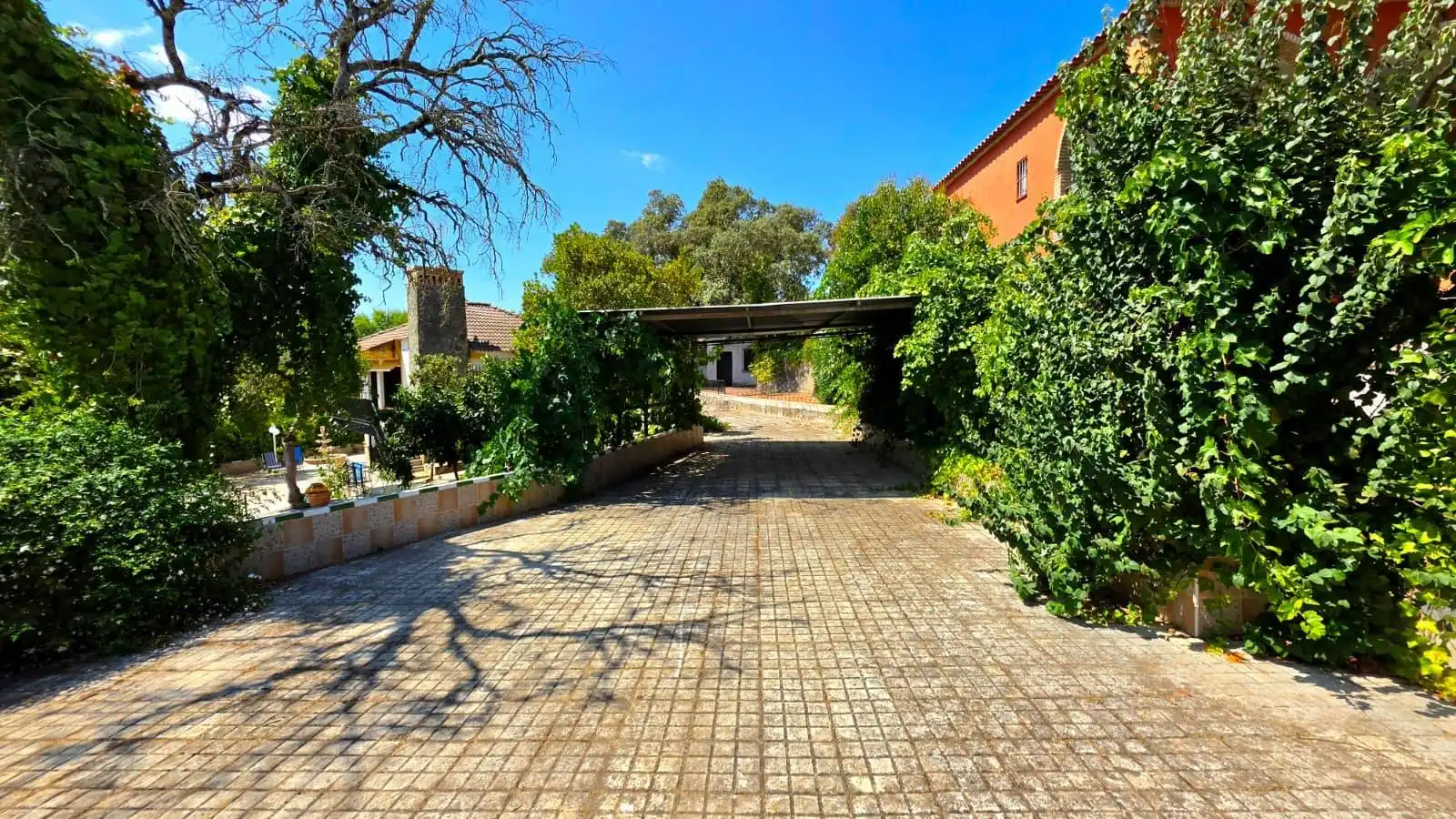 Vista exterior de Casa o xalet en venda en Guillena amb Aire condicionat, Piscina i Moblat