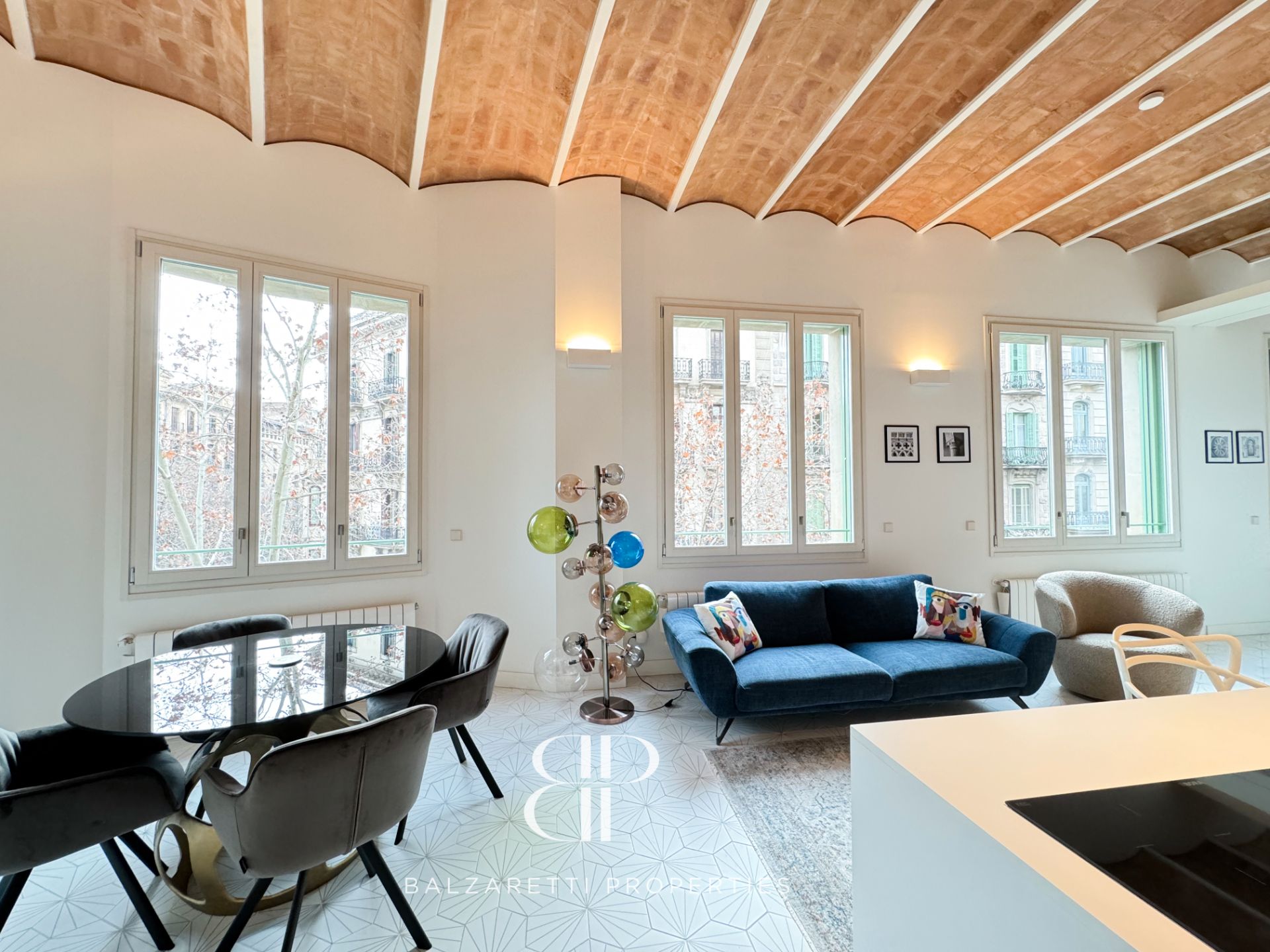 Living room of Flat to rent in  Barcelona Capital  with Air Conditioner, Heating and Furnished