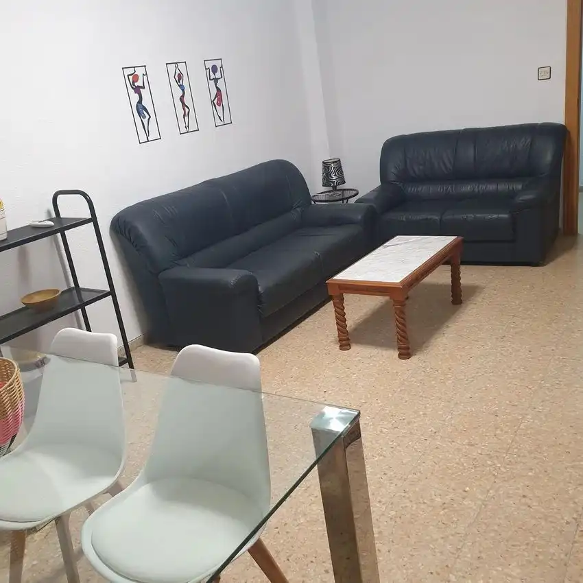 Wohnzimmer von Wohnung zur Miete in Valencia mit Klimaanlage, Terrasse und Möbliert