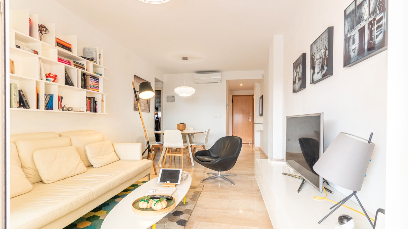 Sala d'estar de Apartament en venda en Dénia amb Aire condicionat, Calefacció i Jardí privat