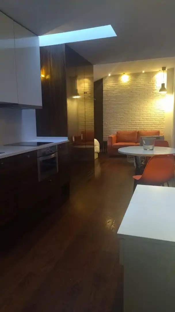 Cocina de Estudio de alquiler en Madrid con Aire acondicionado, Calefacción y Amueblado