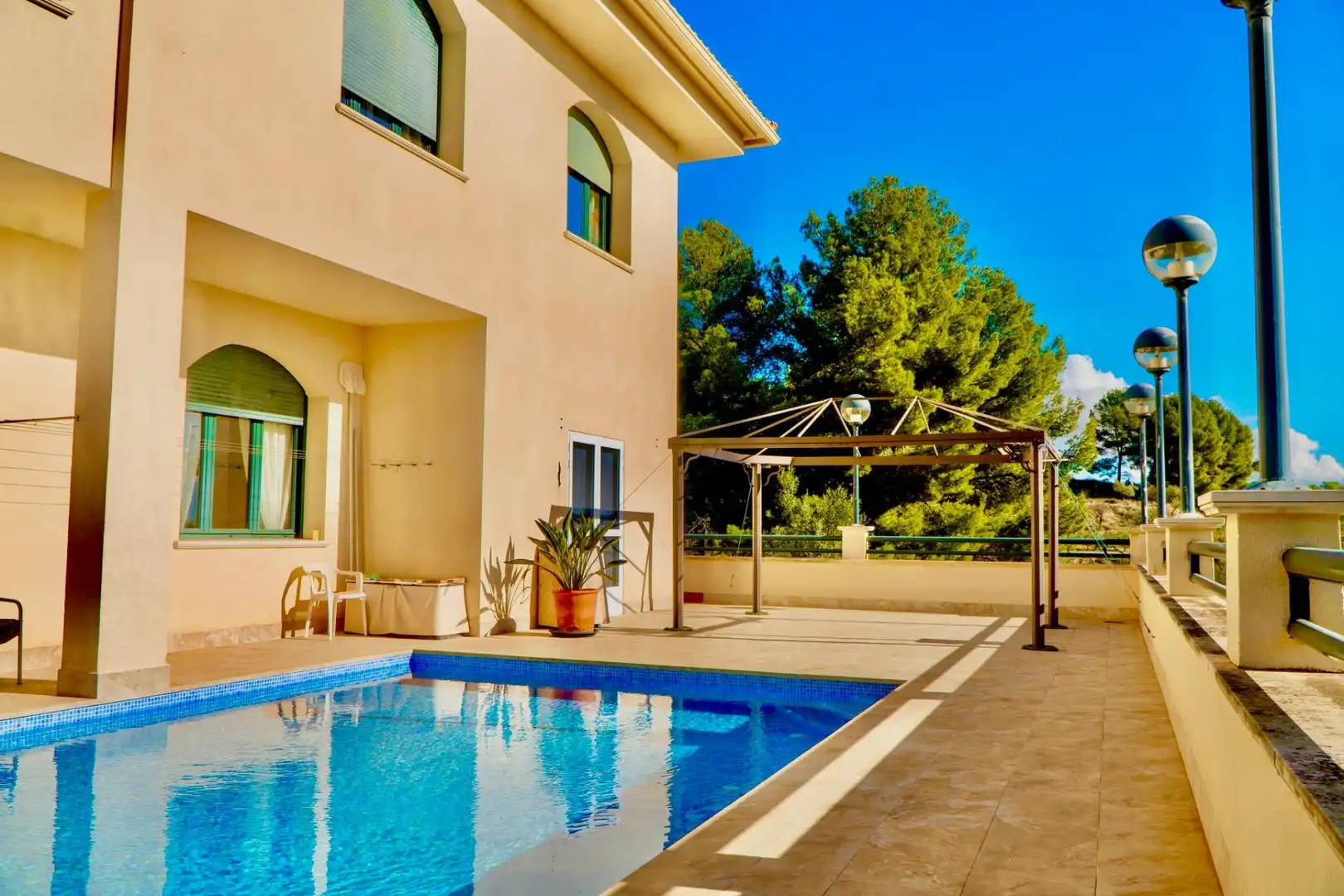 Swimming pool of Houses for sale in Cocentaina  with Heating, Private garden and Parquet flooring