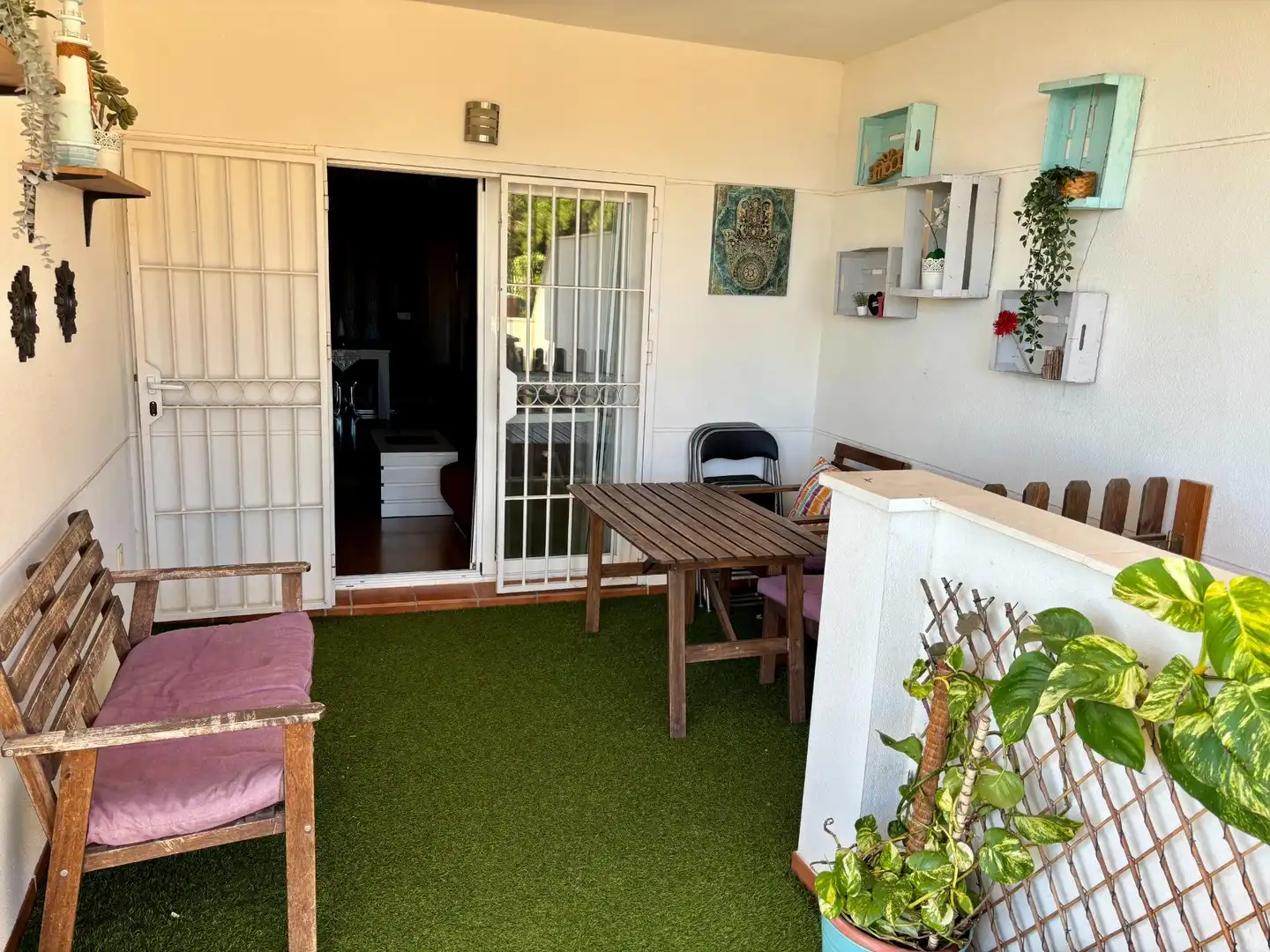 Balcony of Flat for sale in Benalmádena  with Air Conditioner, Private garden and Terrace