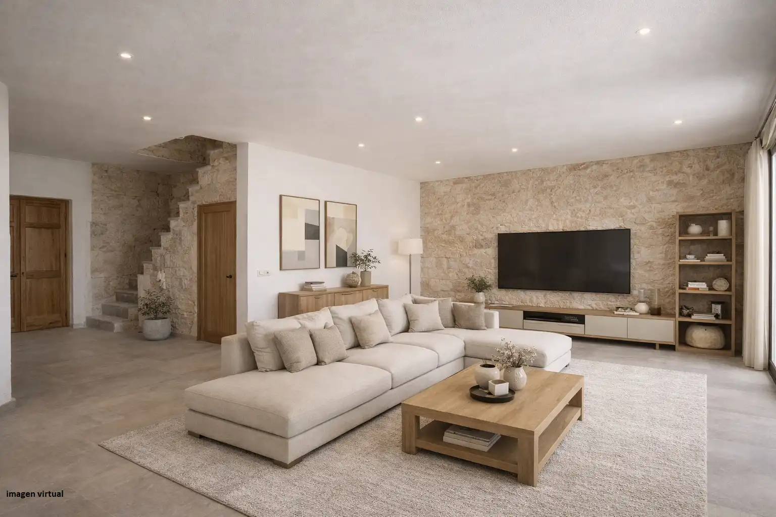 Sala de estar de Finca rústica en venta en Campos con Trastero