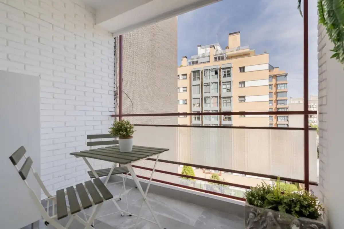 Terraza de Apartamento de alquiler en Madrid con Aire acondicionado, Amueblado y Horno