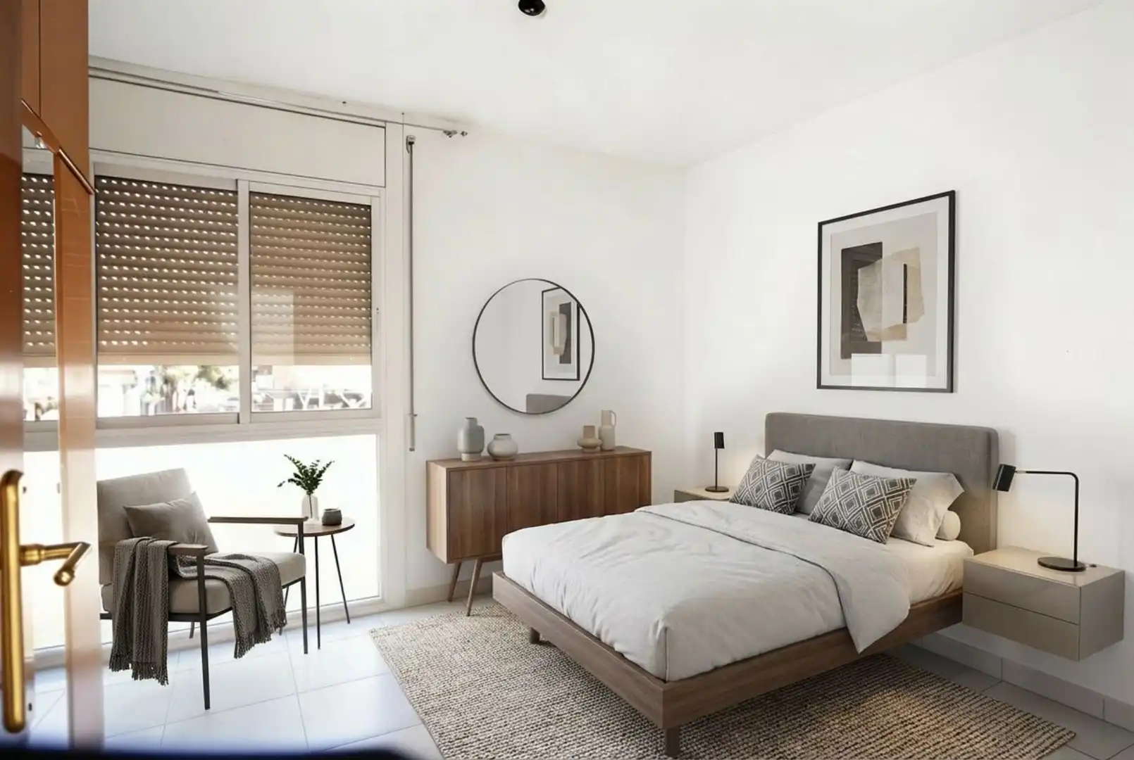 Bedroom of Flat for sale in  Barcelona Capital  with Oven