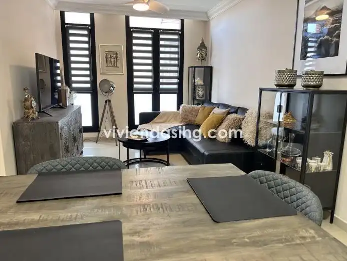 Sala d'estar de Pis de lloguer en Puerto de la Cruz amb Rentadora i Internet