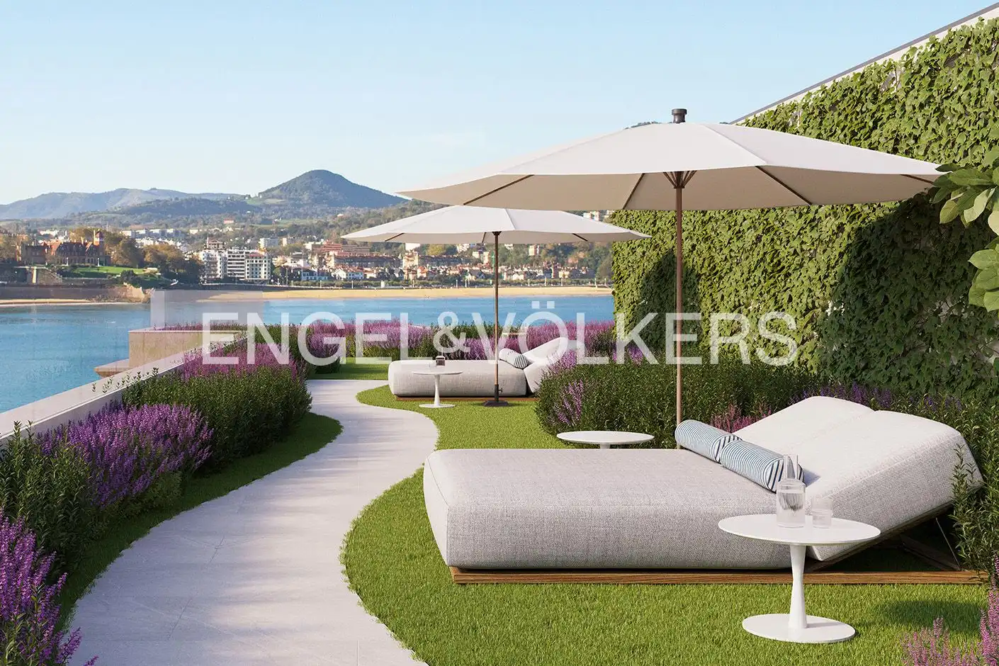 Terrassa de Pis de lloguer en Donostia - San Sebastián  amb Aire condicionat, Calefacció i Jardí privat
