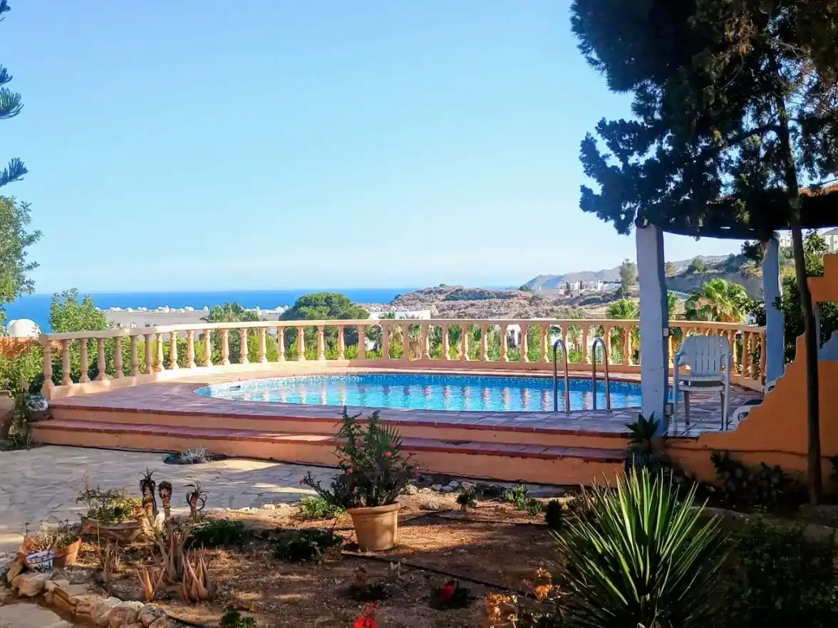 Swimming pool of Flat for rent in Mojácar  with Air Conditioner, Private garden and Swimming Pool