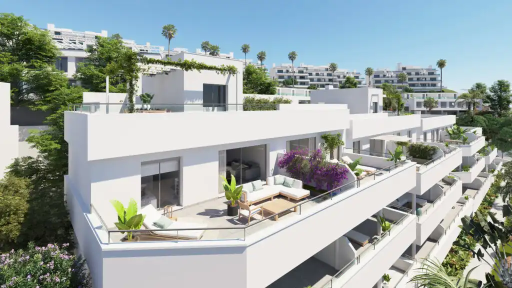 Vista exterior de Apartamento en venta en Estepona con Aire acondicionado, Terraza y Trastero