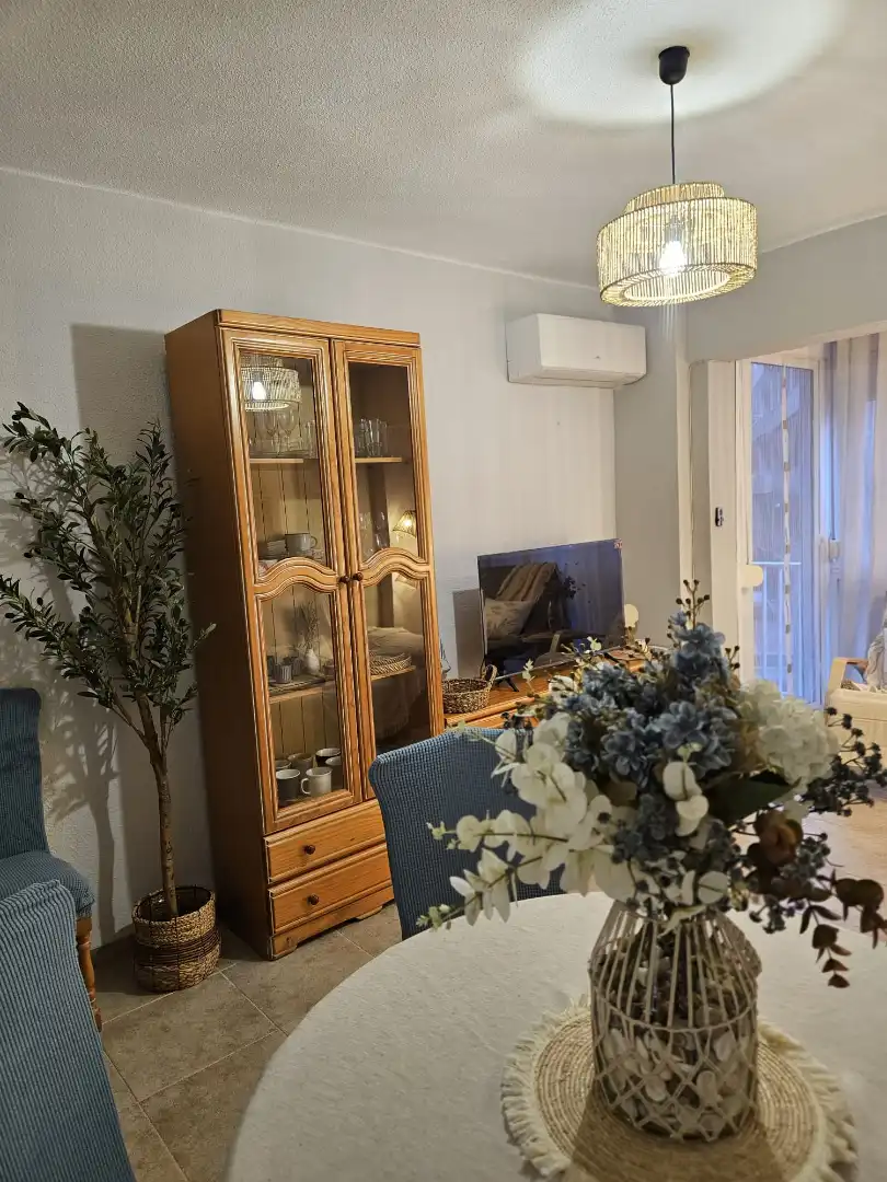 Wohnzimmer von Wohnung zur Miete in Sueca mit Klimaanlage, Heizung und Terrasse