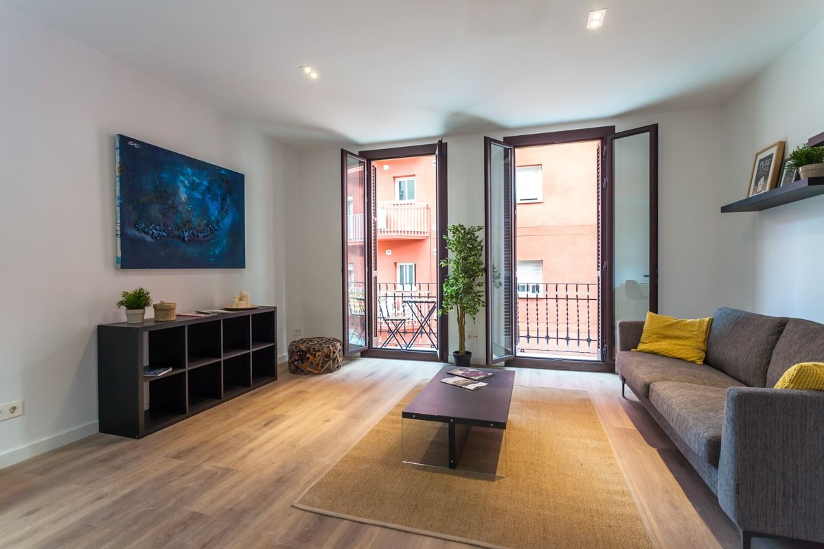 Living room of Attic for sale in  Barcelona Capital  with Terrace and Balcony