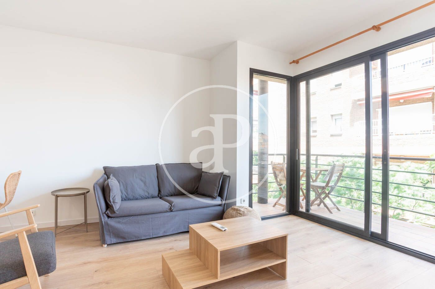 Sala d'estar de Pis de lloguer en  Barcelona Capital amb Aire condicionat, Calefacció i Moblat