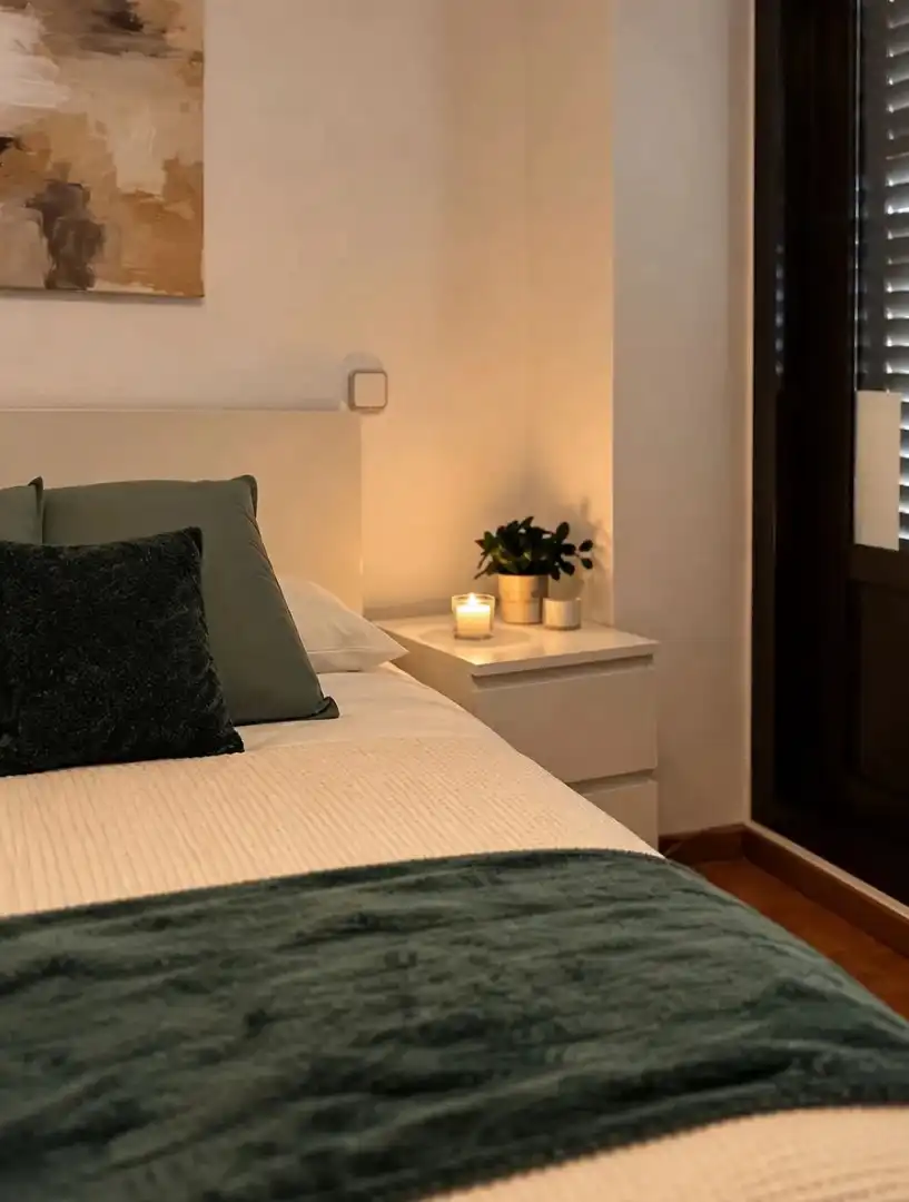 Schlafzimmer von Wohnung zur Miete in Madrid mit Klimaanlage, Heizung und Möbliert