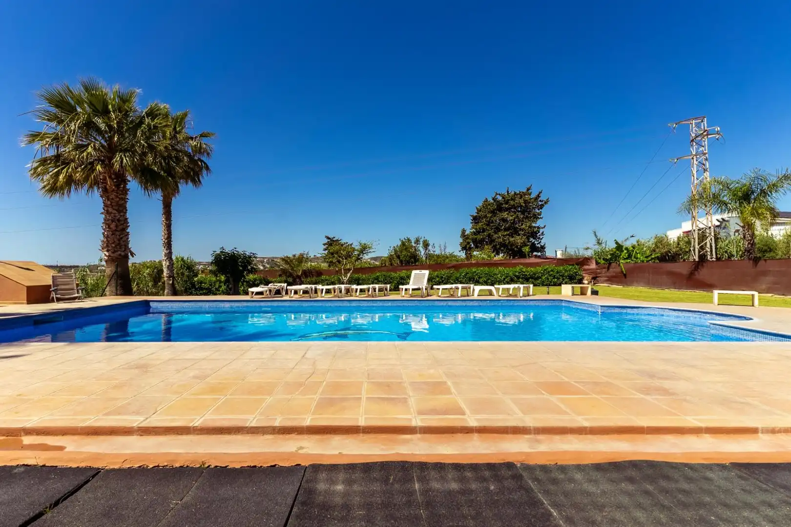 Piscina de Finca rústica de alquiler en Mijas