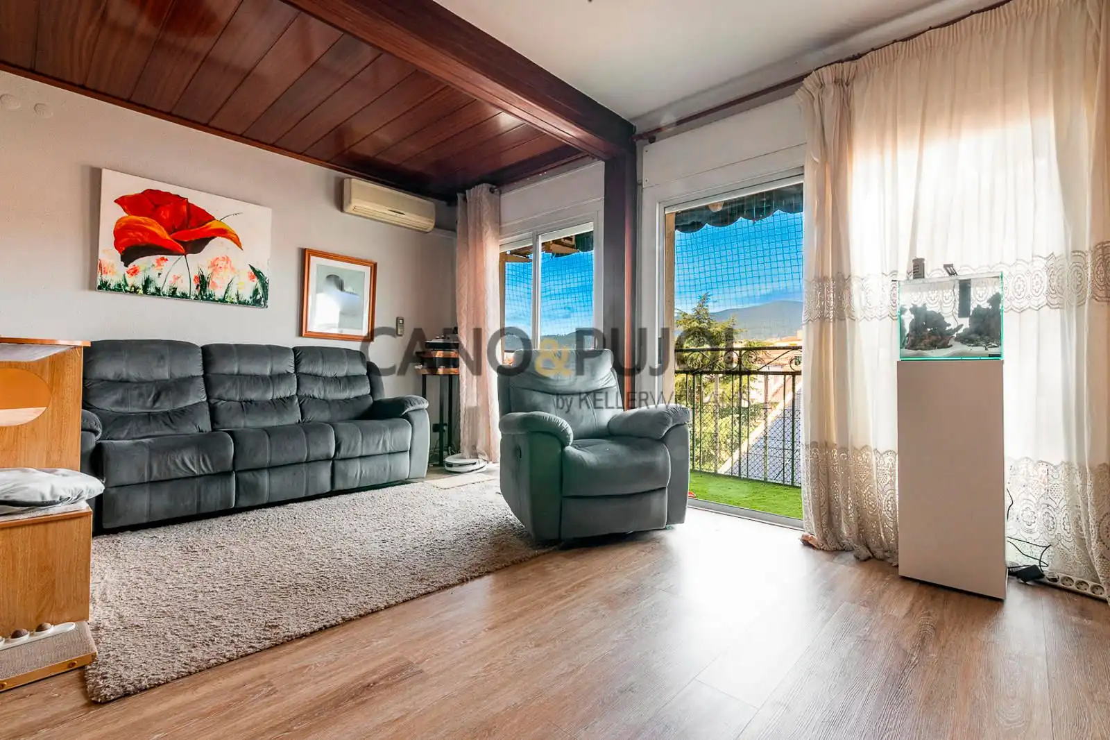 Sala de estar de Piso en venta en Caldes de Montbui con Aire acondicionado y Terraza