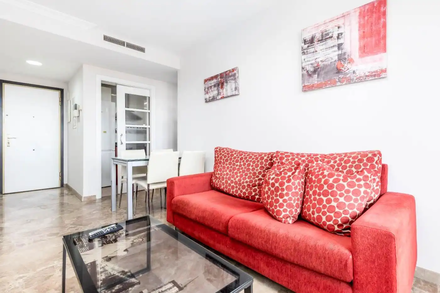 Sala de estar de Apartamento de alquiler en Valencia con Aire acondicionado, Calefacción y Amueblado