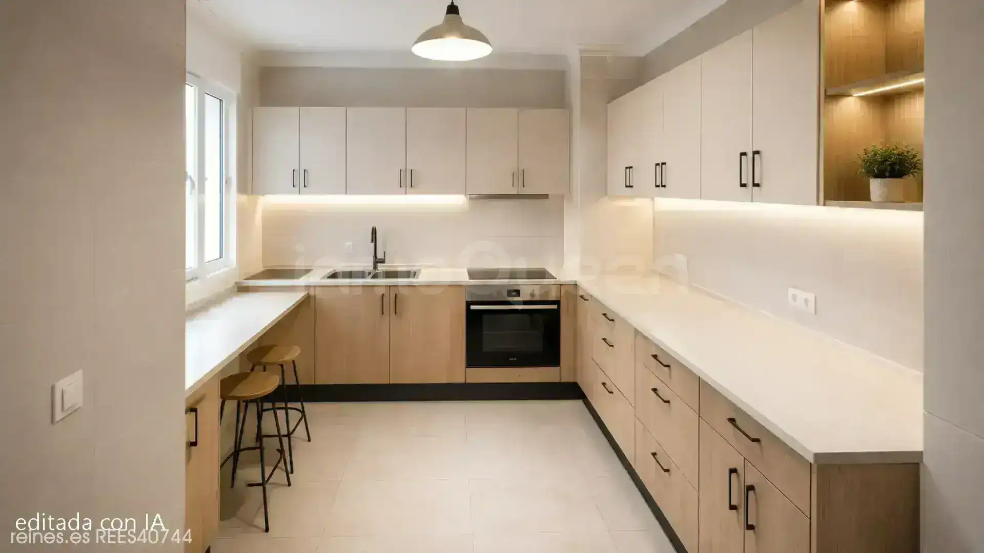 Cocina de Piso en venta en Torrelavega  con Calefacción, Terraza y Amueblado