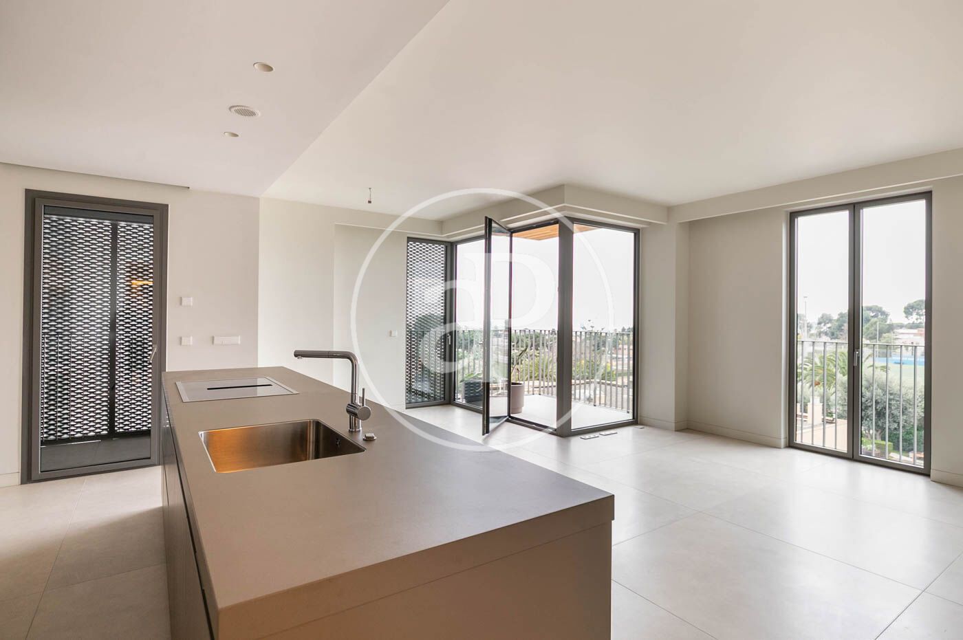 Kitchen of Flat to rent in  Barcelona Capital  with Air Conditioner, Heating and Private garden