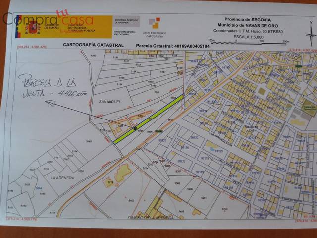 Terreno residencial en Venta en Navas de Oro