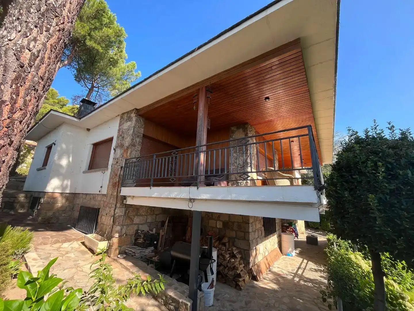 Vista exterior de Casa o chalet en venta en Galapagar con Aire acondicionado, Piscina y Balcón