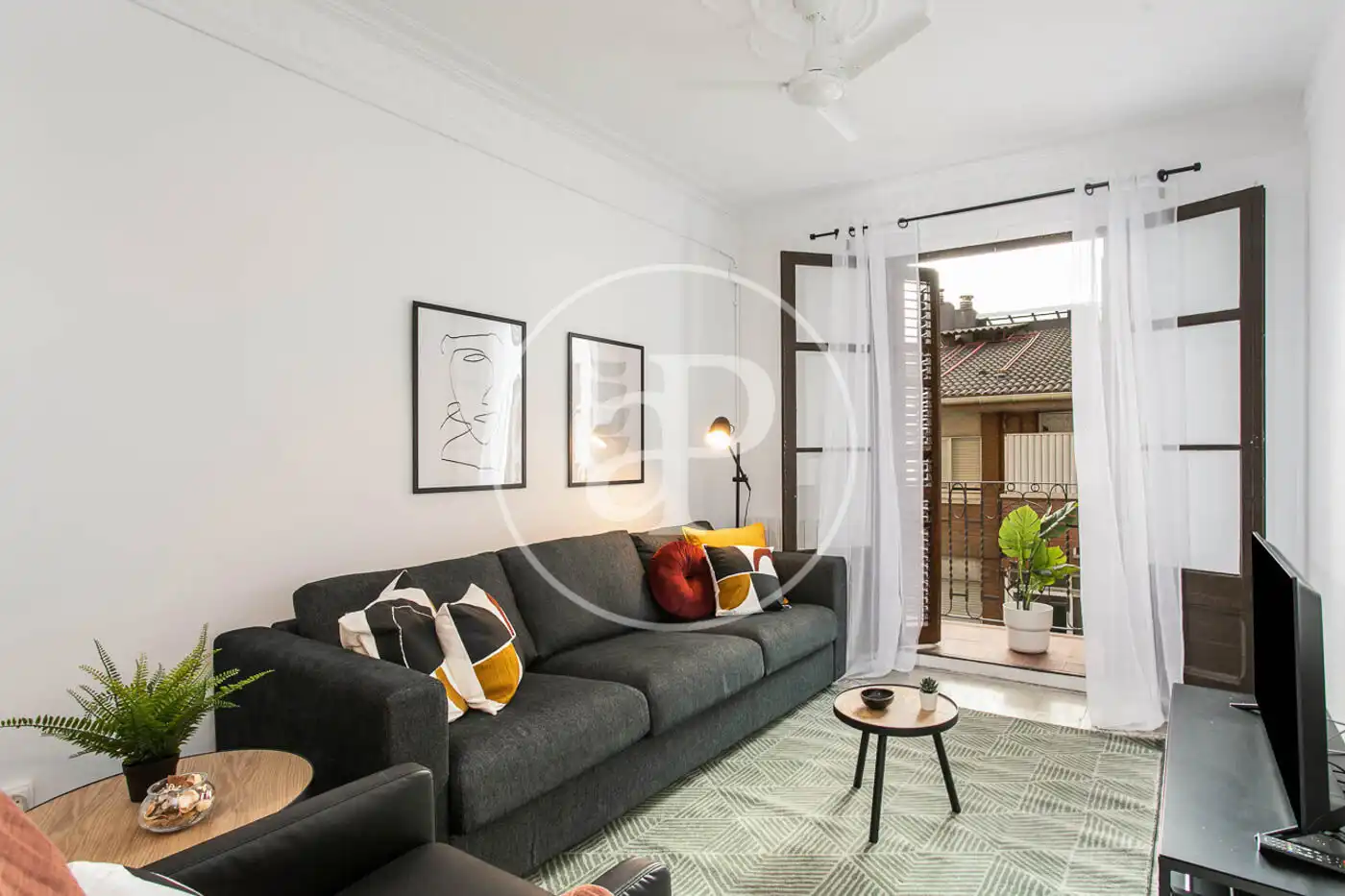 Wohnzimmer von Wohnung zum Verkauf in Barcelona mit Heizung, Terrasse und Möbliert