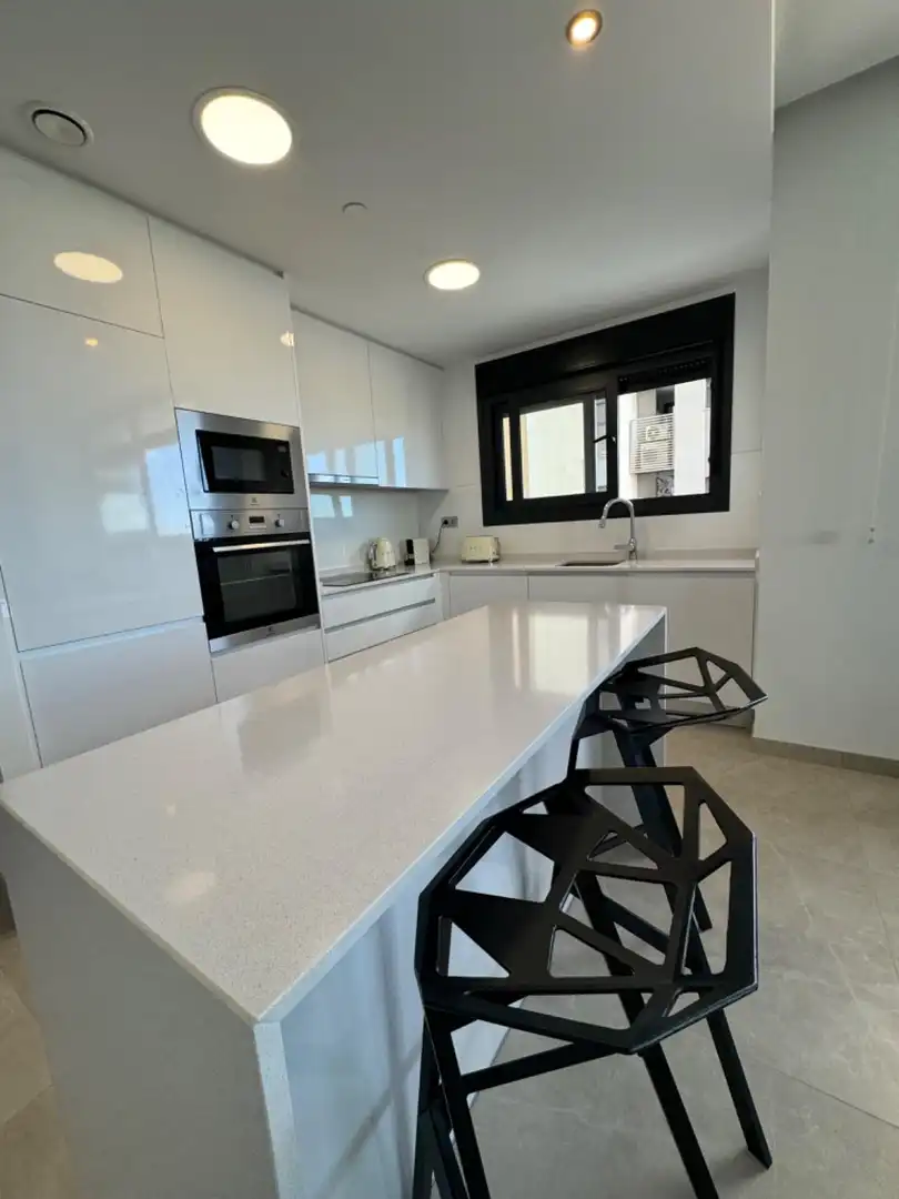 Kitchen of Apartments for rent in Benidorm  with Air Conditioner, Heating and Private garden