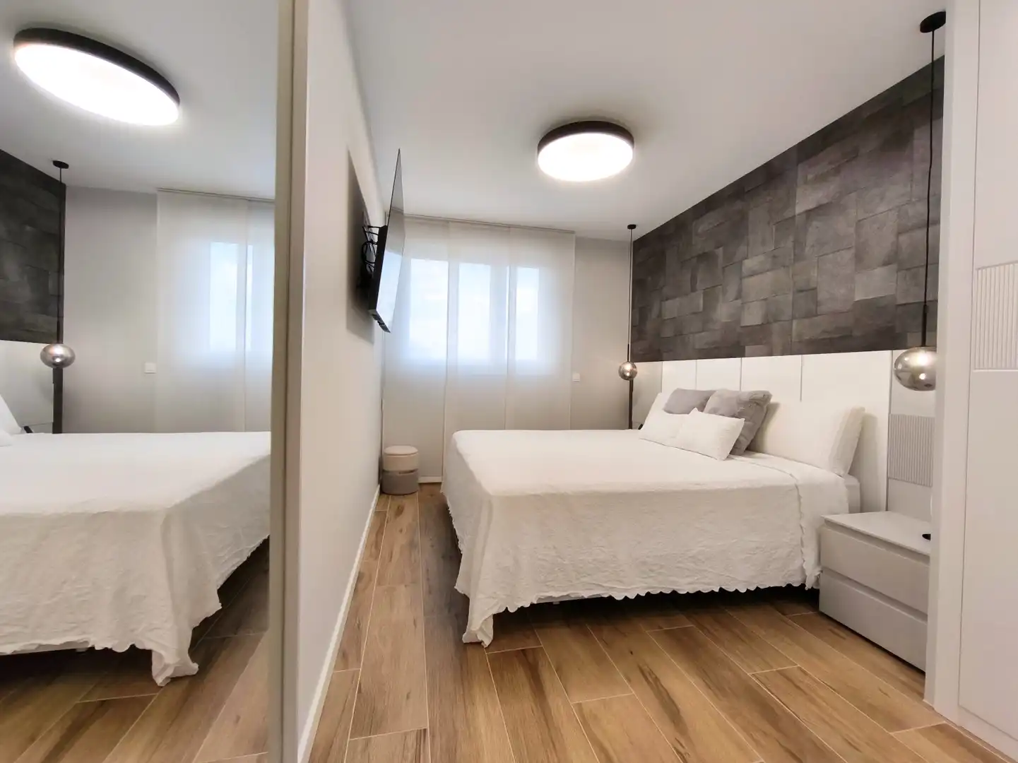 Schlafzimmer von Wohnung zum Verkauf in  Logroño mit Heizung, Privatgarten und Parkett