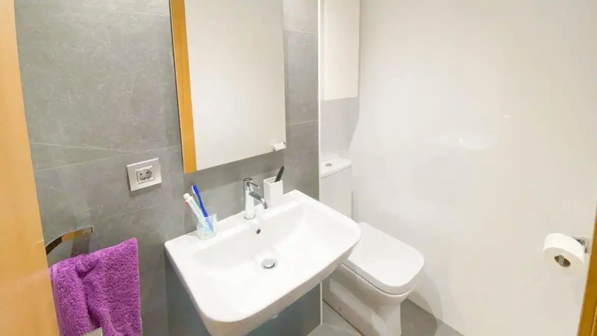 Bathroom of Flat for share in Santander  with Heating, Terrace and Furnished