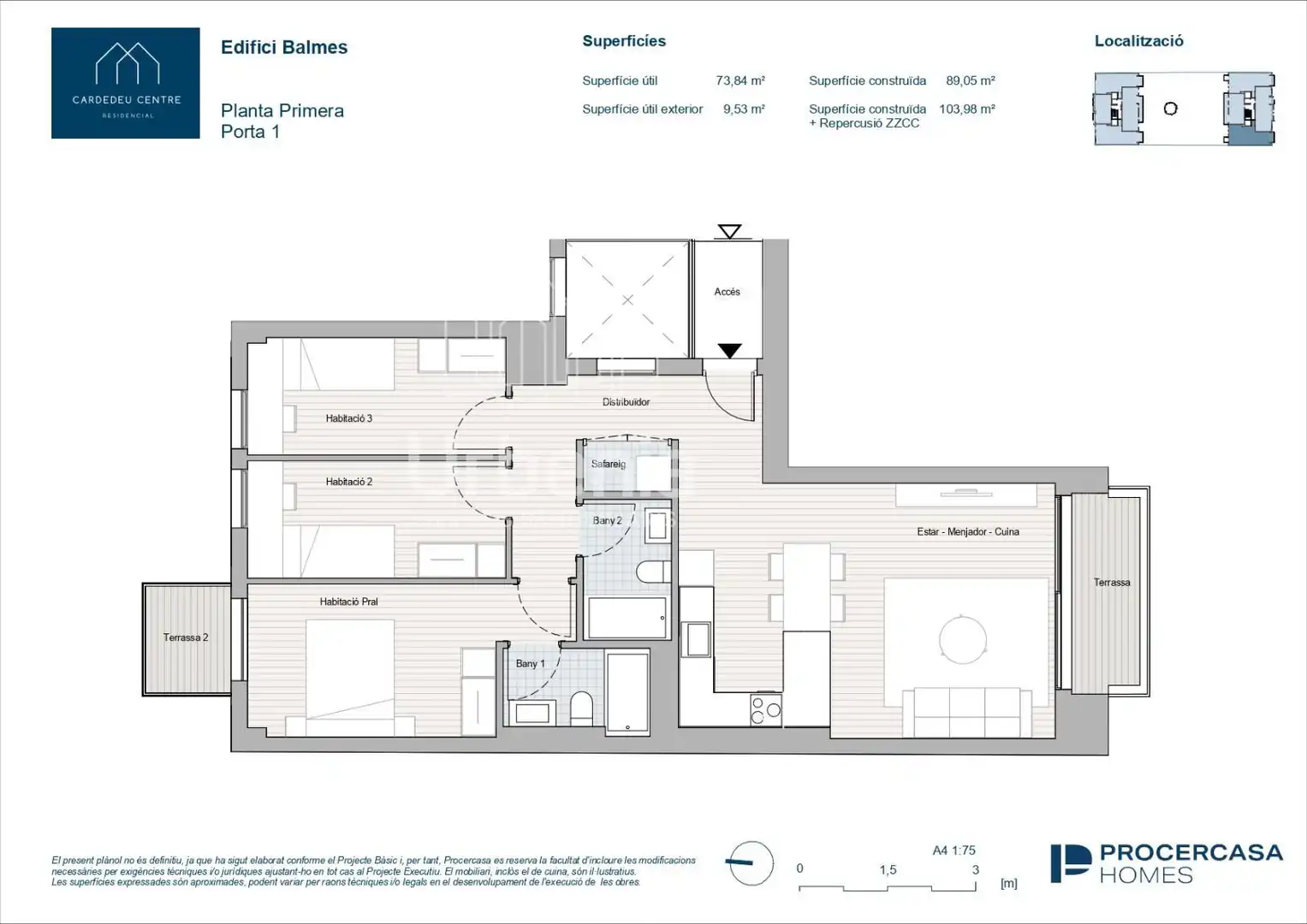 Wohnung zum Verkauf in Cardedeu mit Heizung, Terrasse und Schwimmbad