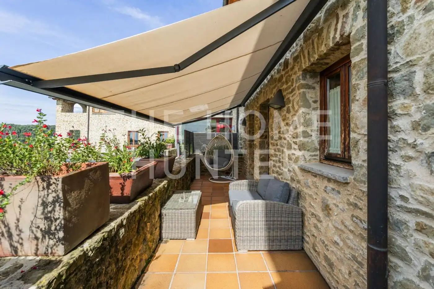Terrassa de Finca rústica en venda en Sant Aniol de Finestres amb Aire condicionat, Calefacció i Jardí privat