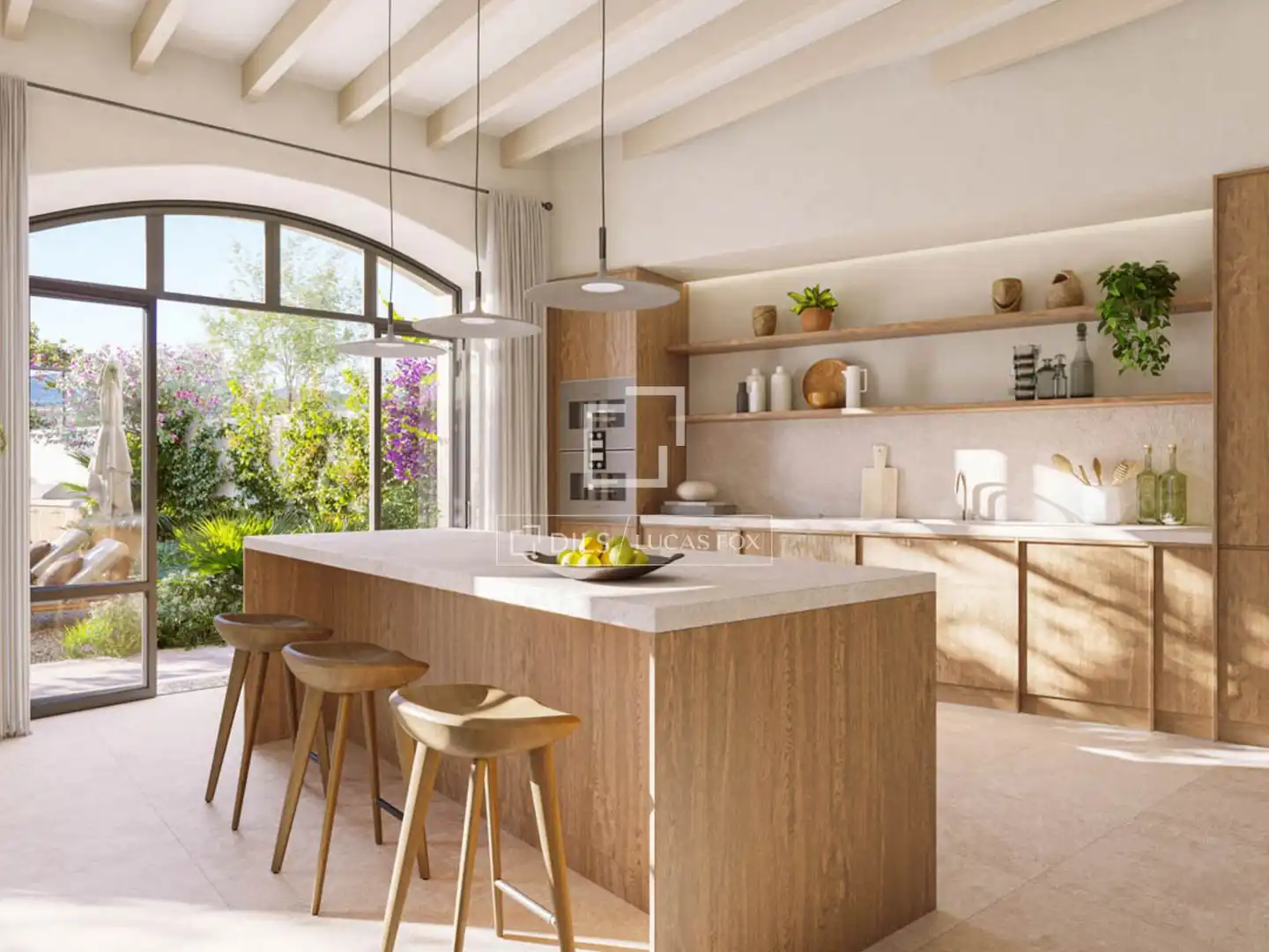 Cocina de Casa o chalet en venta en Santa María del Camí con Aire acondicionado, Calefacción y Jardín privado