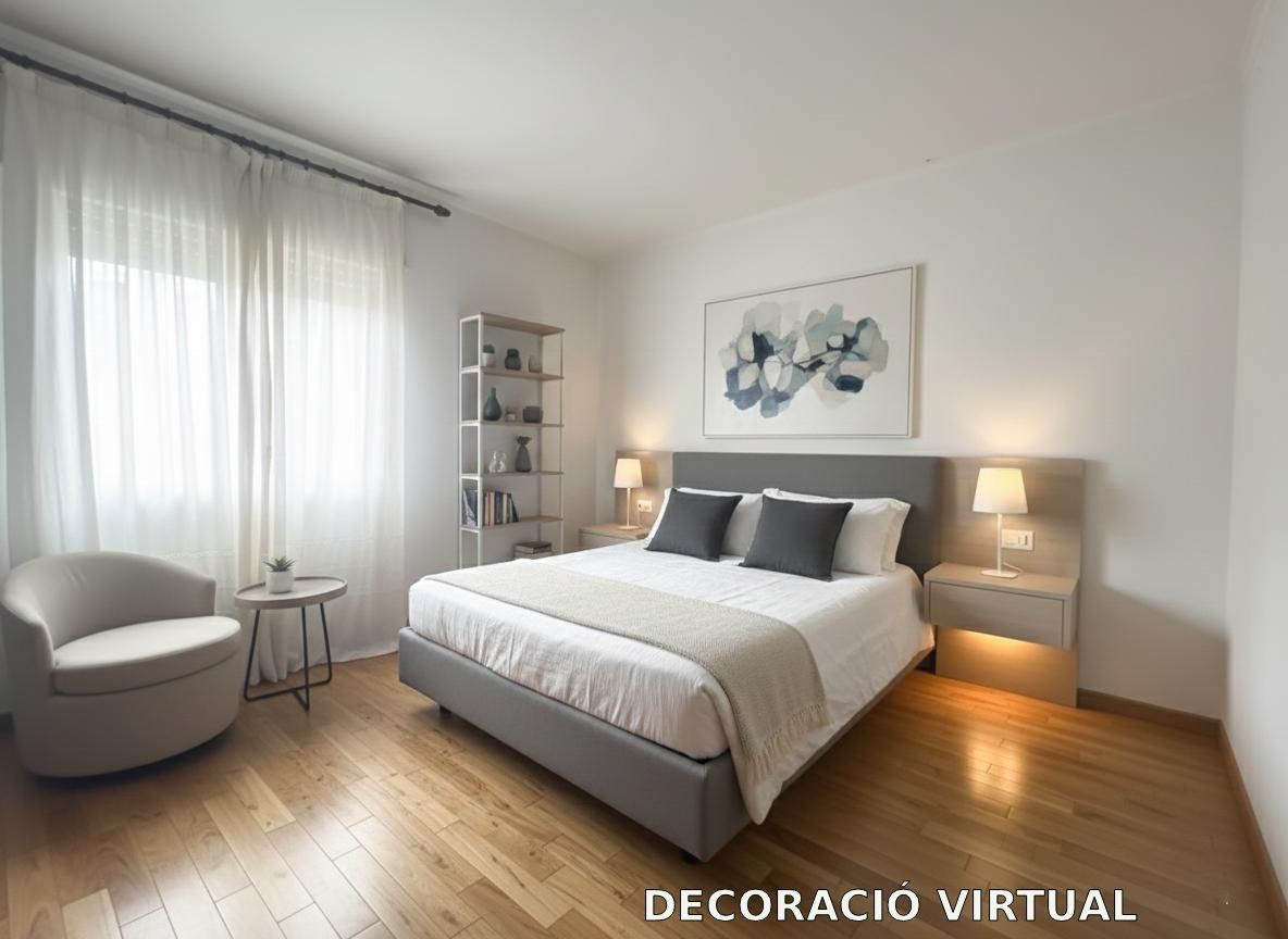 Bedroom of Flat for sale in  Lleida Capital  with Air Conditioner and Balcony