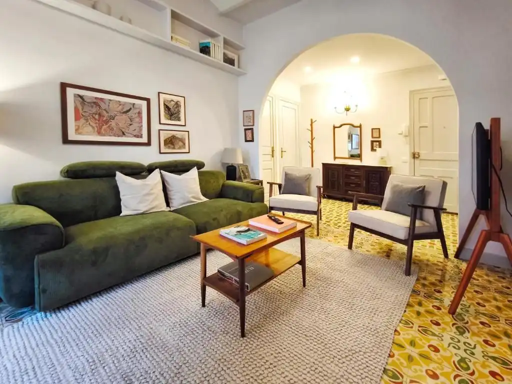 Wohnzimmer von Wohnung zum Verkauf in Campdevànol mit Heizung, Terrasse und Möbliert