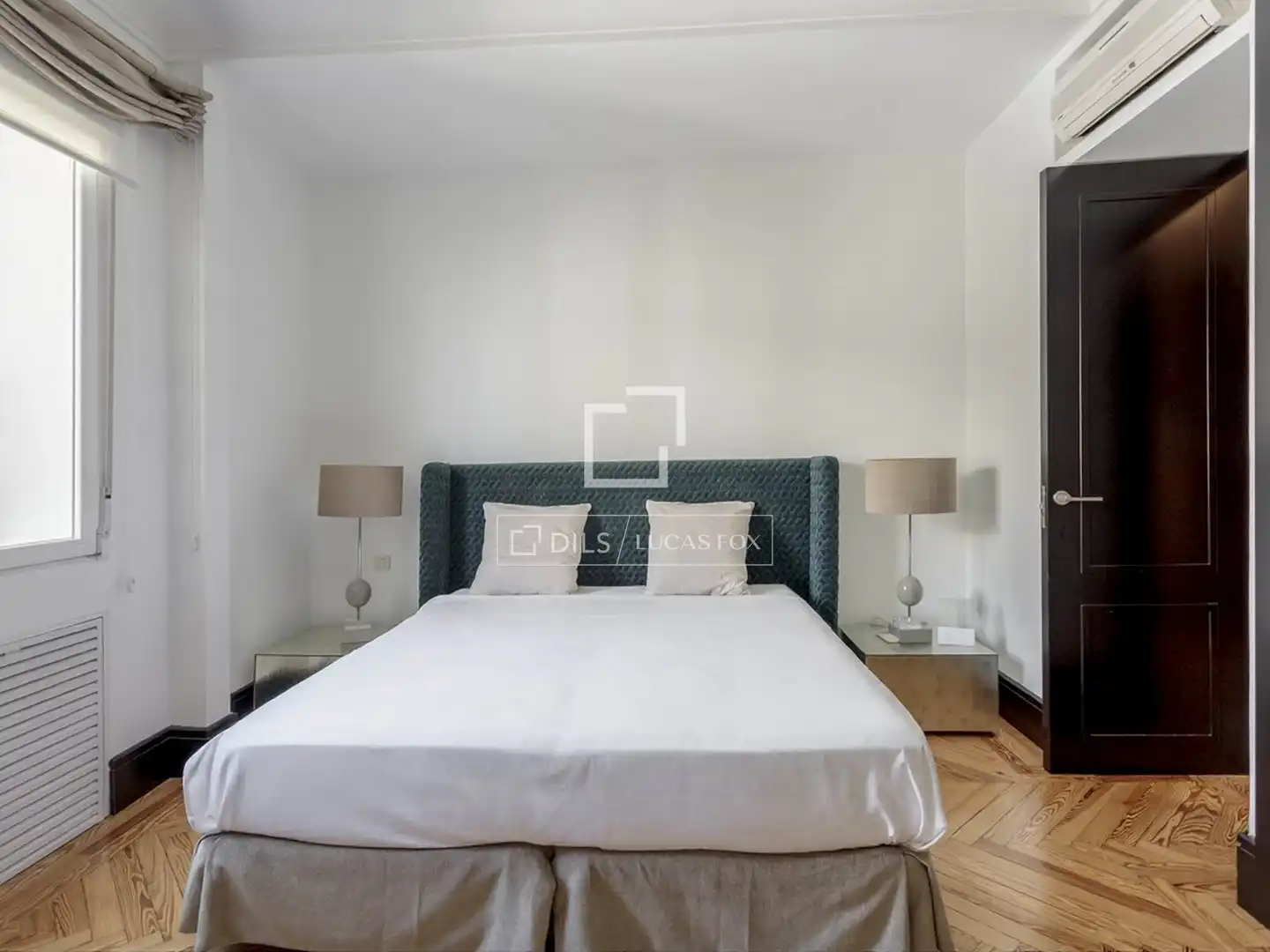 Schlafzimmer von Wohnung zur Miete in Madrid mit Klimaanlage, Heizung und Parkett