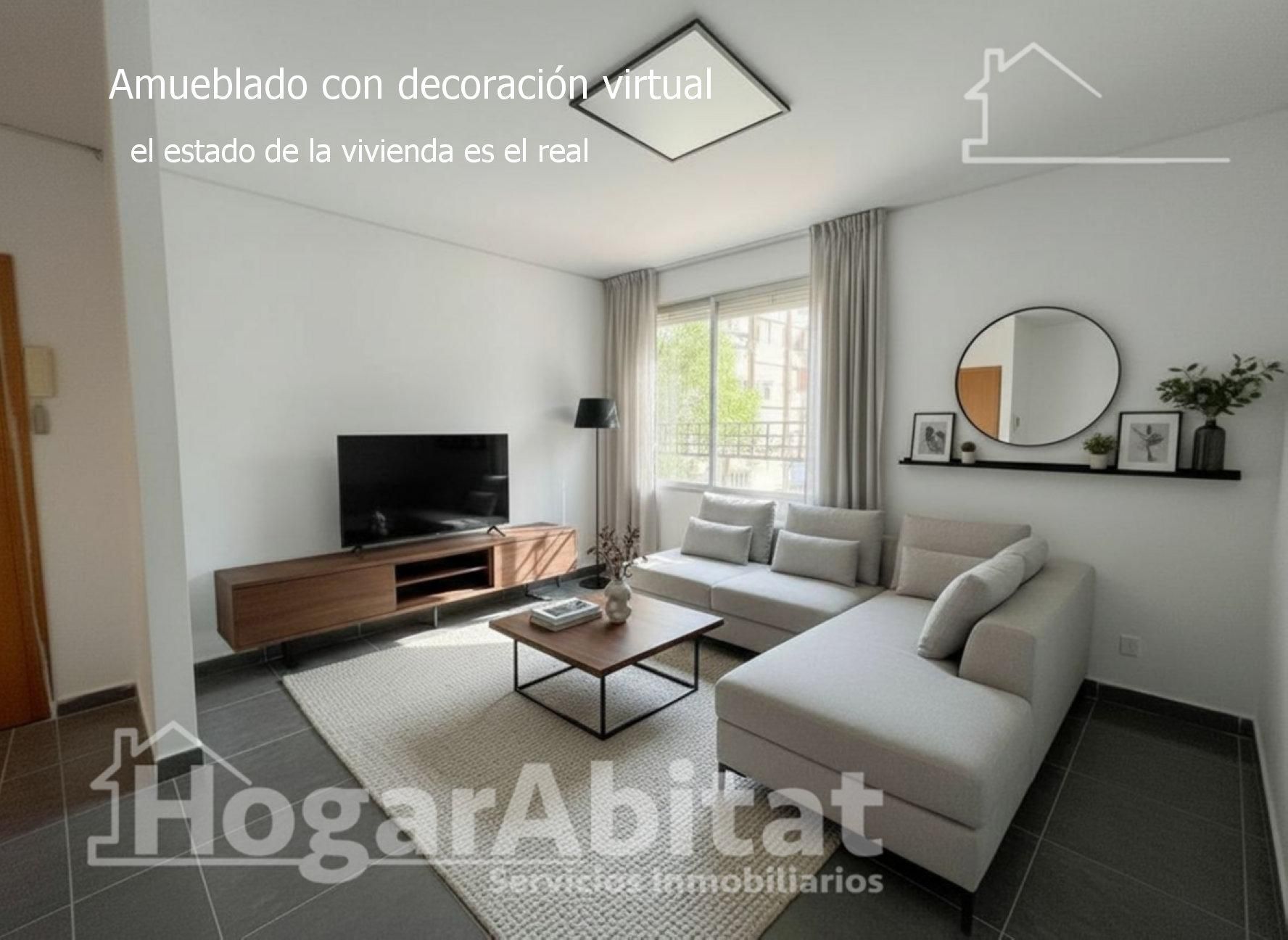Living room of Flat for sale in Algemesí  with Air Conditioner and Alarm