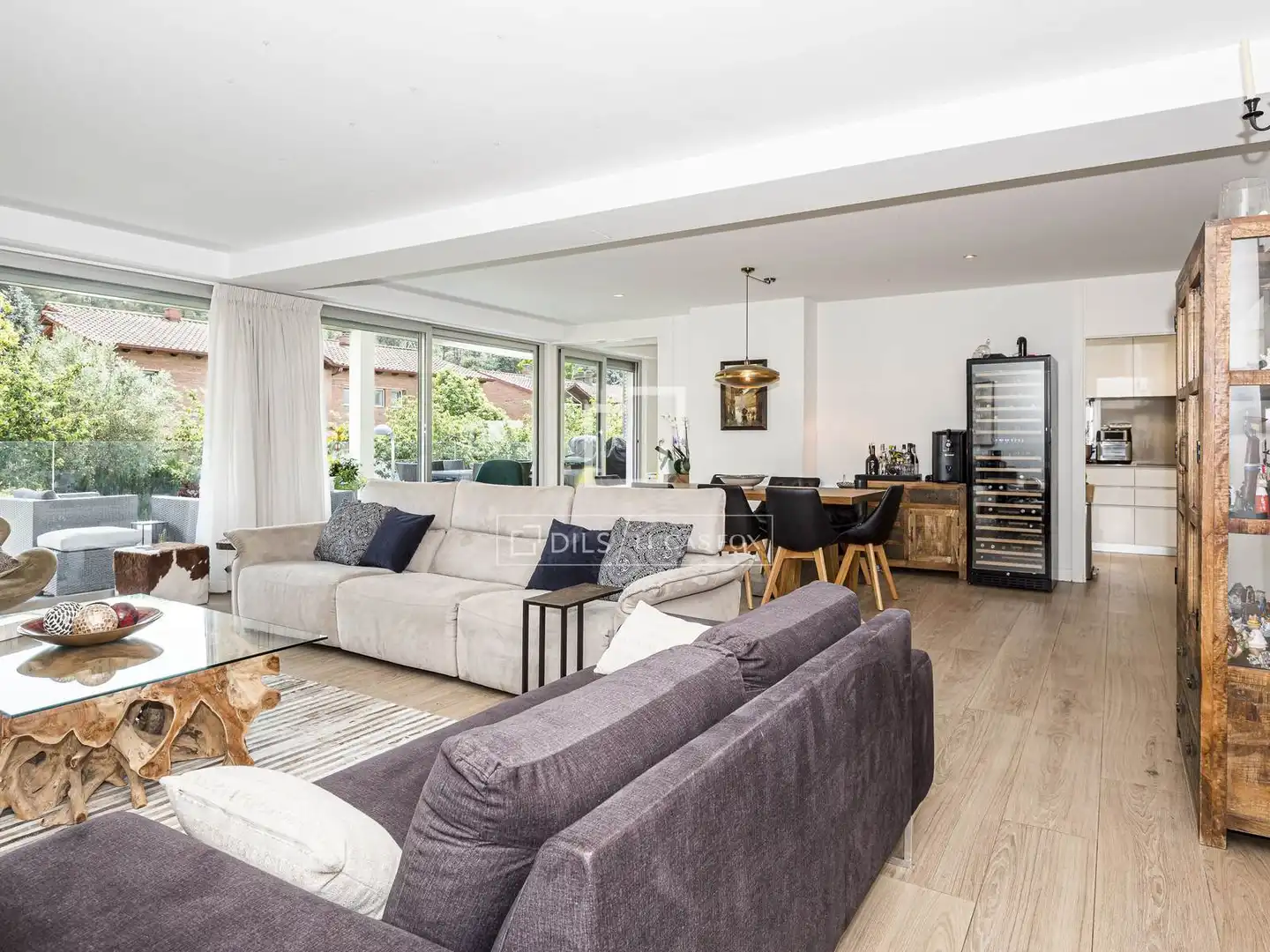 Sala d'estar de Pis en venda en Sant Cugat del Vallès amb Aire condicionat, Calefacció i Terrassa