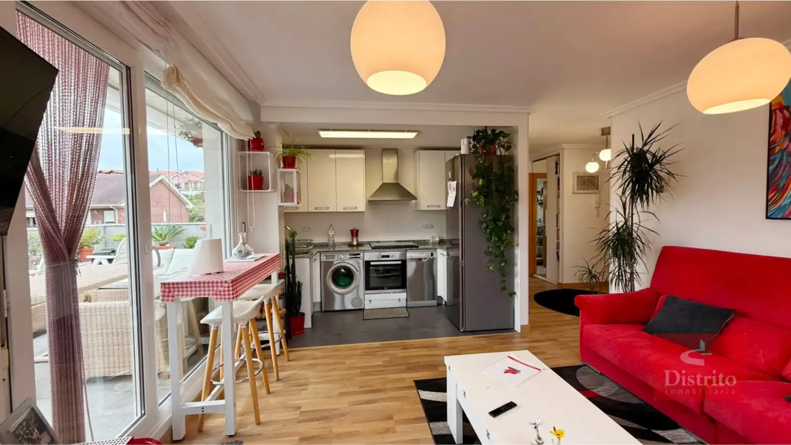 Küche von Dachboden zum Verkauf in Miengo mit Heizung, Terrasse und Abstellraum