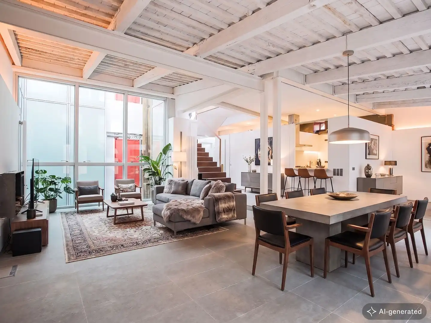 Wohnzimmer von Dachboden zur Miete in Valencia mit Klimaanlage, Heizung und Terrasse
