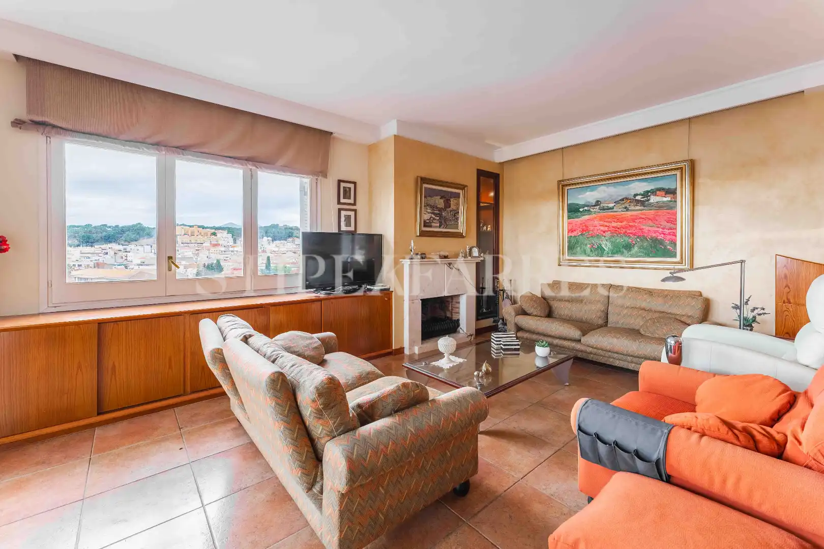 Sala de estar de Casa o chalet en venta en Canet de Mar con Aire acondicionado, Calefacción y Jardín privado