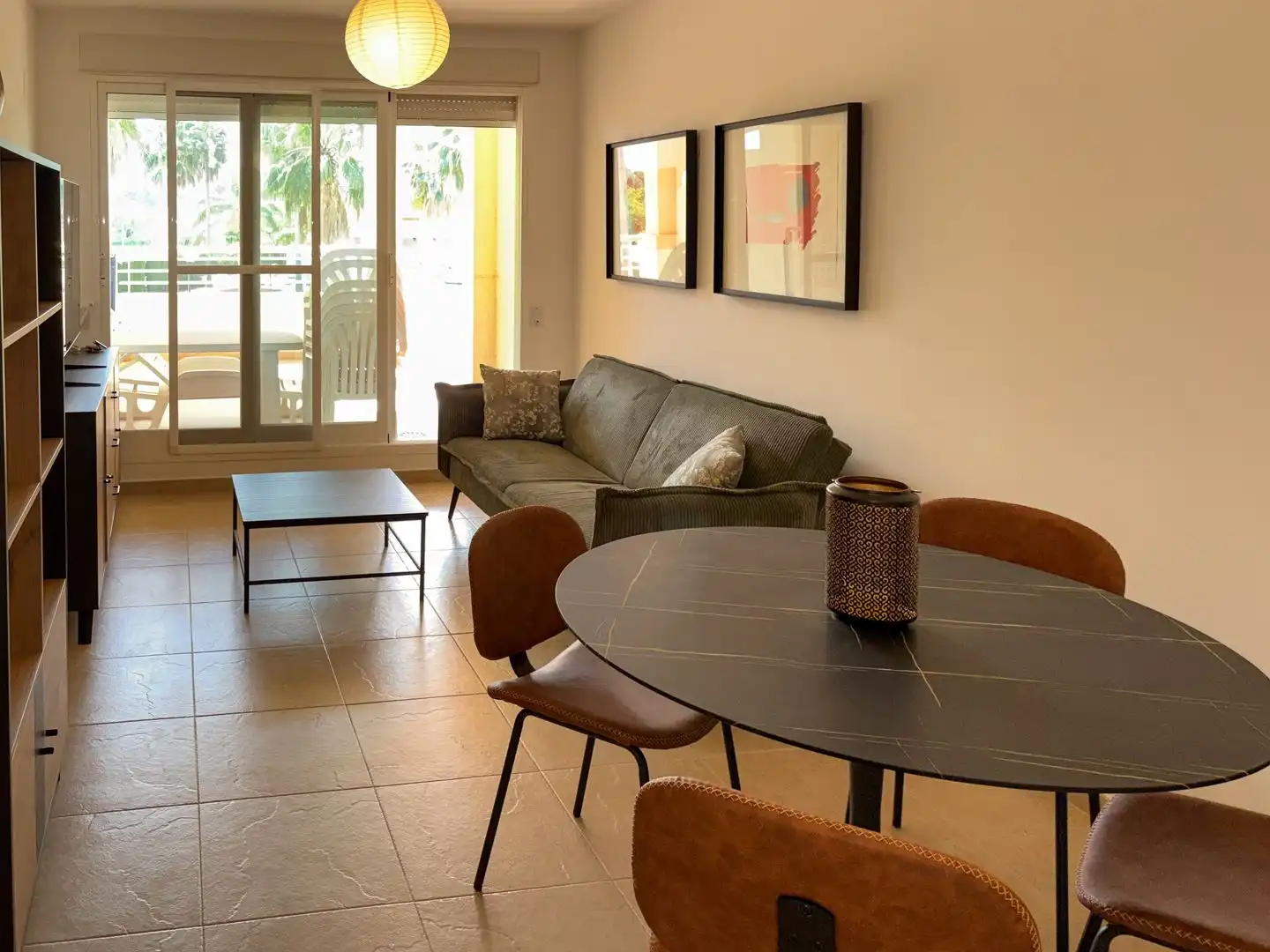 Sala d'estar de Apartament en venda en Dénia amb Aire condicionat, Calefacció i Jardí privat
