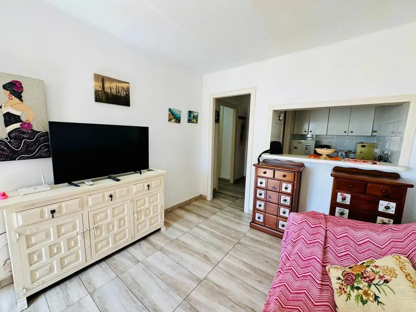 Sala d'estar de Apartament en venda en Torrox amb Aire condicionat, Calefacció i Piscina comunitària